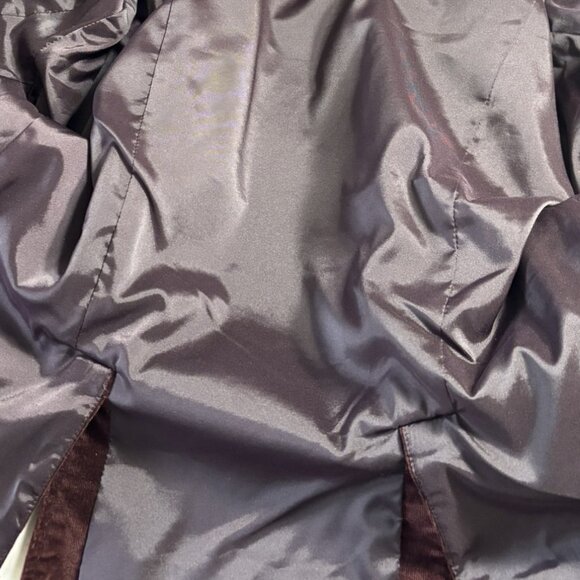 Theory Cropped Burgundy Velvet jacket Sz S - Picture 10 of 10